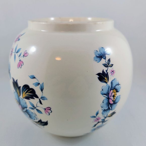 Oriental Style Ginger Jar Sadler England Ironstone Blue Pink Yellow Flowers - Picture 7 of 11